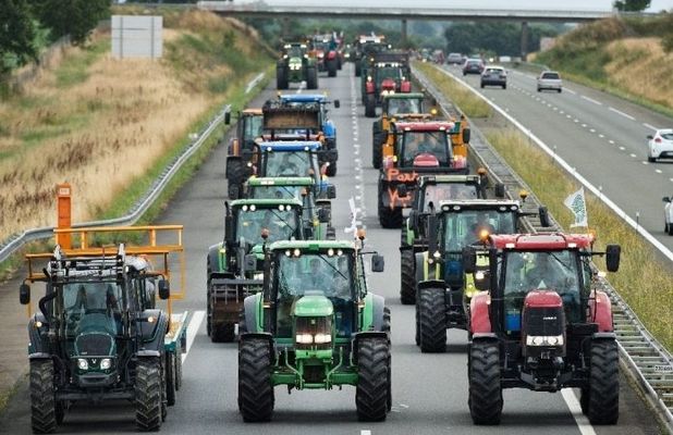 Испанские фермеры протестуют против низких цен на свою продукцию