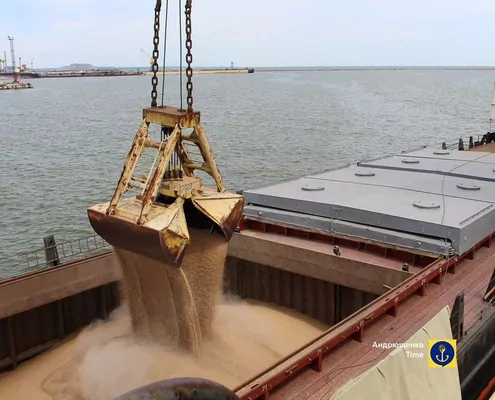 В Мариуполе оккупанты вывозят кораблями краденое зерно