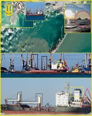 Очередное российское судно разоблачено на краже украинского зерна