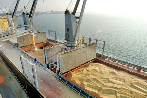 Экспортные отгрузки зерна из морских портов Украины сократились