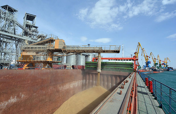 Морские порты увеличили перевалку хлебных грузов на 35%